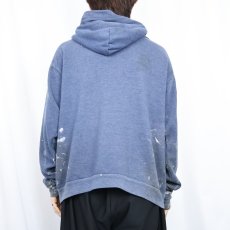 画像3: "Walsh Mechanical" 企業ロゴ刺繍 ペンキペイント スウェットジップパーカー NAVY (3)