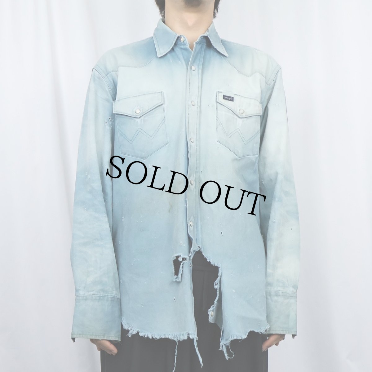 画像5: 90's Wrangler デニムウエスタンシャツ (5)