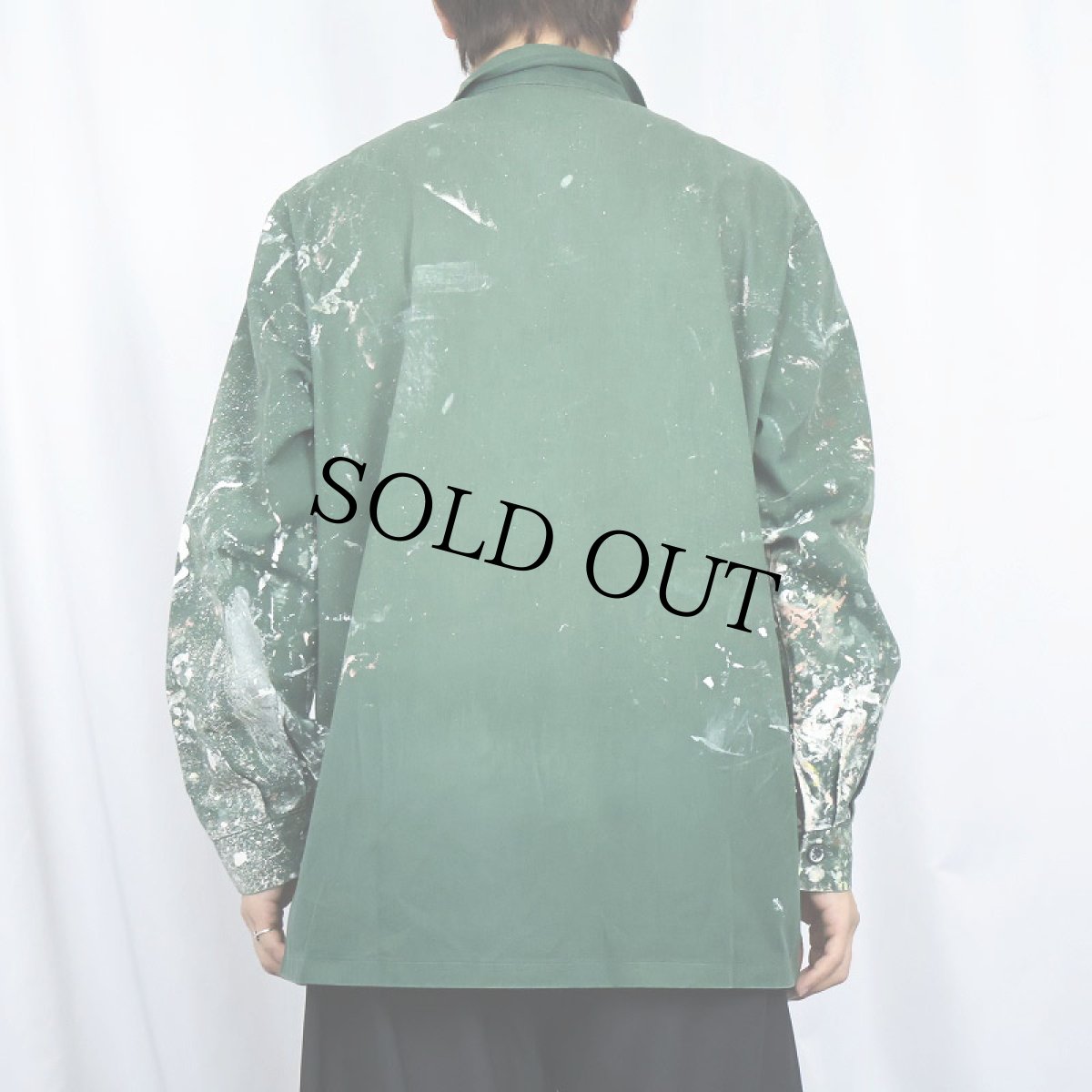 画像3: ペンキペイント コットンツイル ワークシャツ (3)