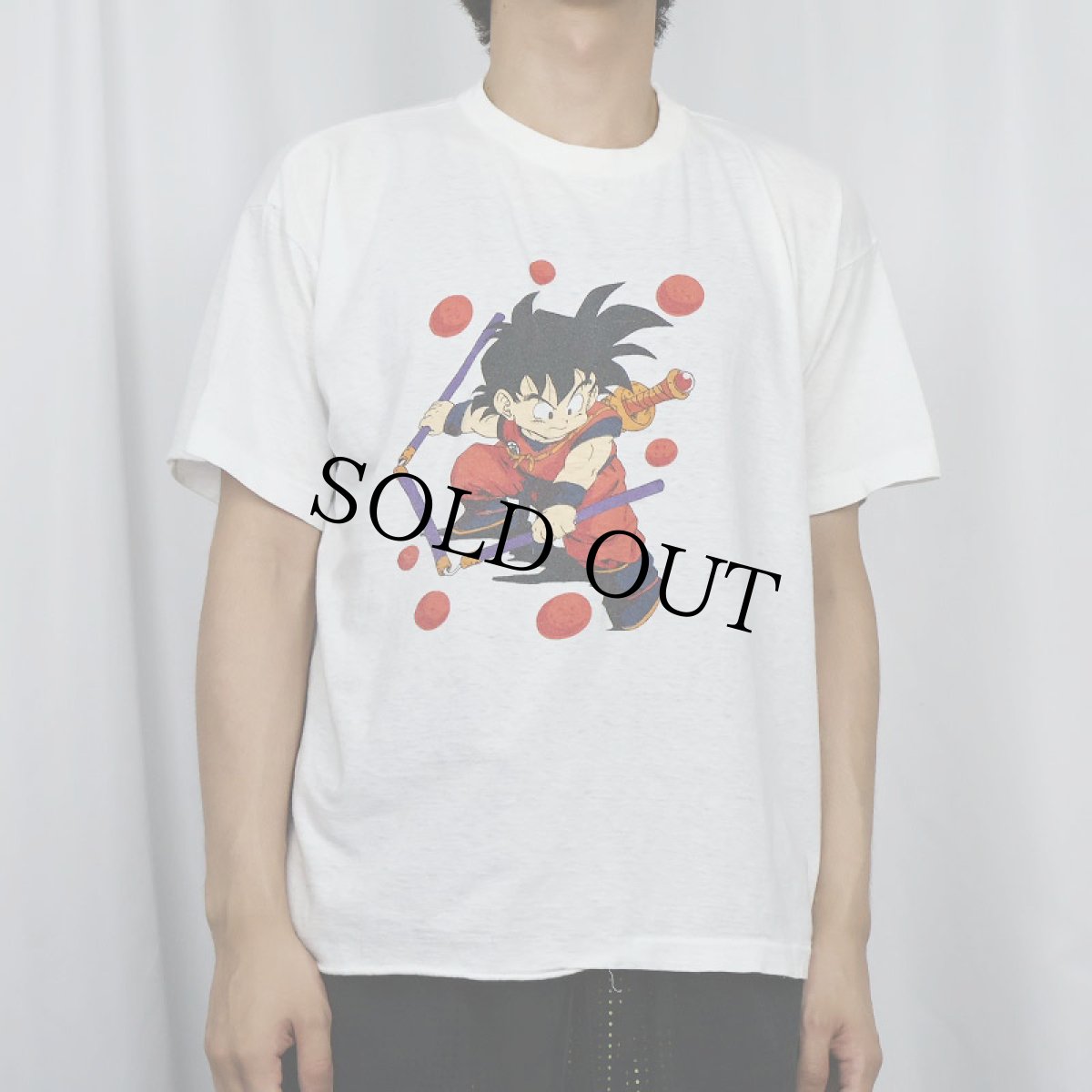 画像2: 80's DRAGON BALL 孫悟空 染み込みプリントTシャツ (2)