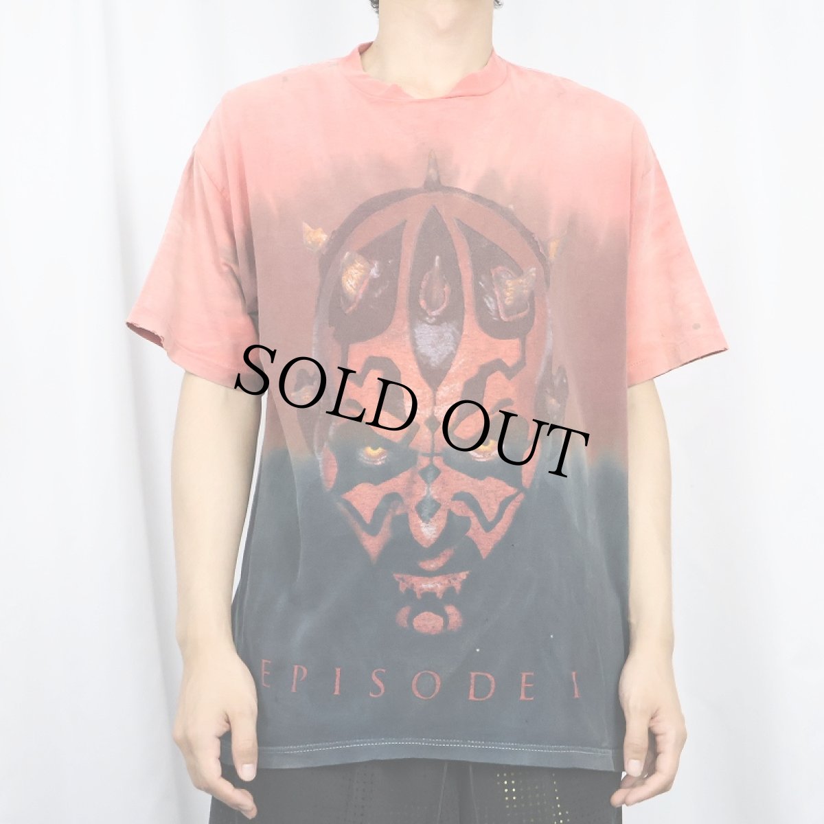 画像3: 90's STAR WARS EPISODE1 USA製 "DARTH MAUL" 映画プリントTシャツ L (3)
