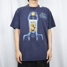 画像2: 2000's Disney ALIEN ENCOUNTER アトラクション プリントTシャツ NAVY (2)
