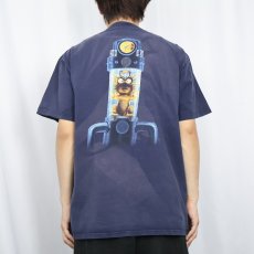 画像3: 2000's Disney ALIEN ENCOUNTER アトラクション プリントTシャツ NAVY (3)