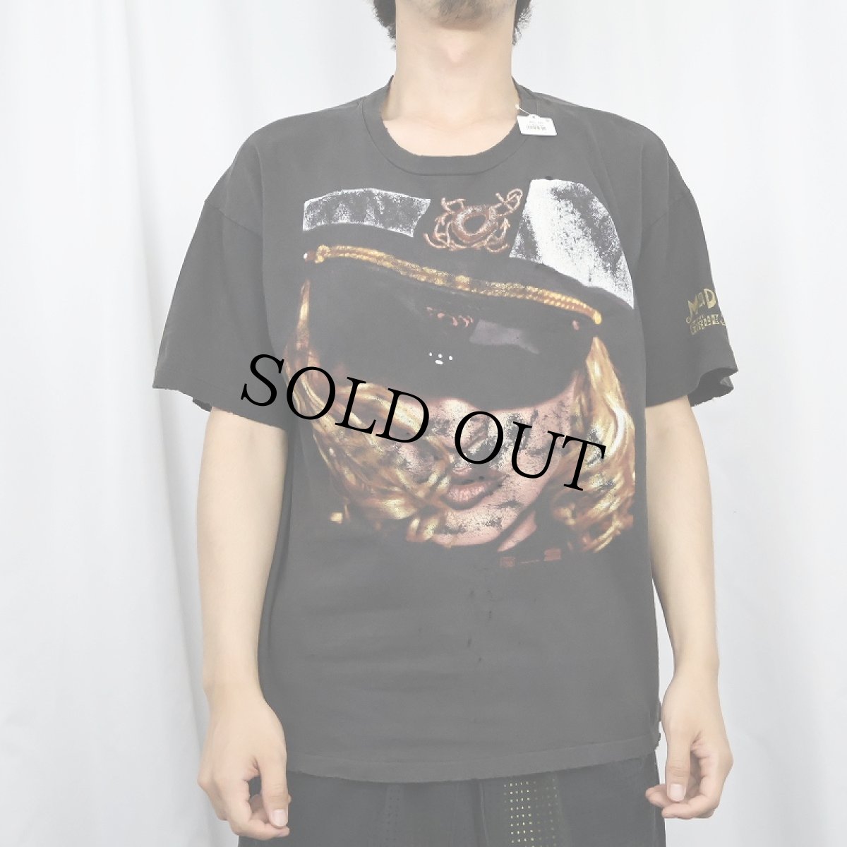 画像2: 90's MADONNA USA製 "THE GIRLIE SHOW" シンガーソングライター ツアープリントTシャツ BLACK XL (2)