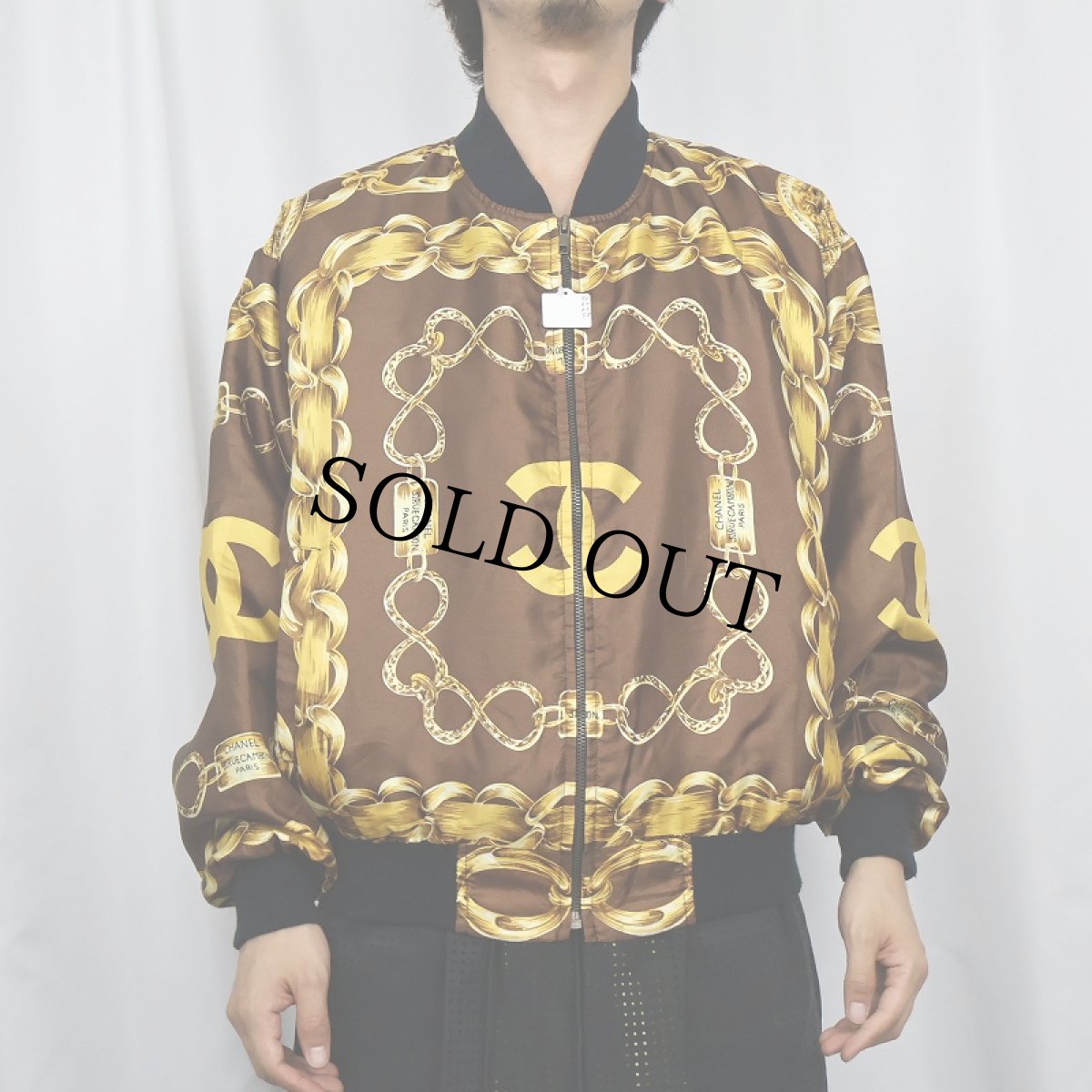 画像3: ブート CHANEL スカーフ柄 シルクブルゾン (3)