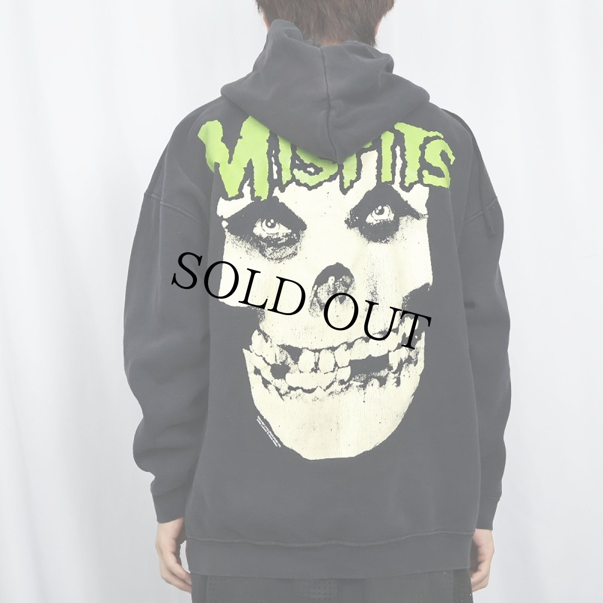 画像4: 90's MISFITS ハードコア パンクバンド スウェットフーディー BLACK XL (4)