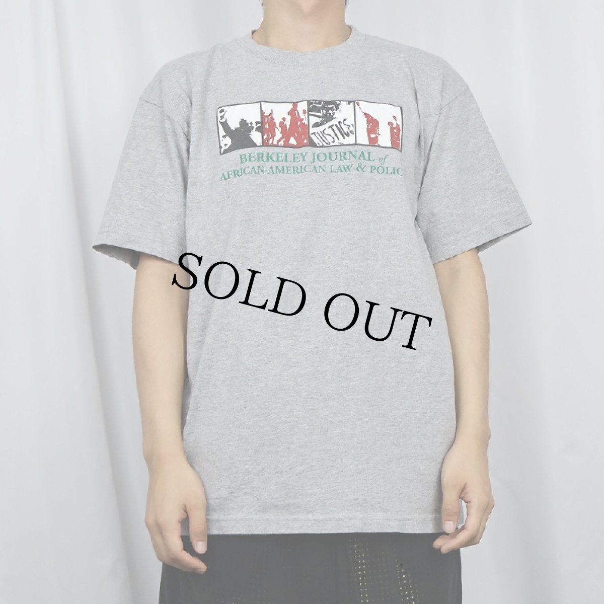 画像2: USA製 "Berkeley Journal of African‑American Law & Policy" 法学ジャーナル プリントTシャツ L (2)