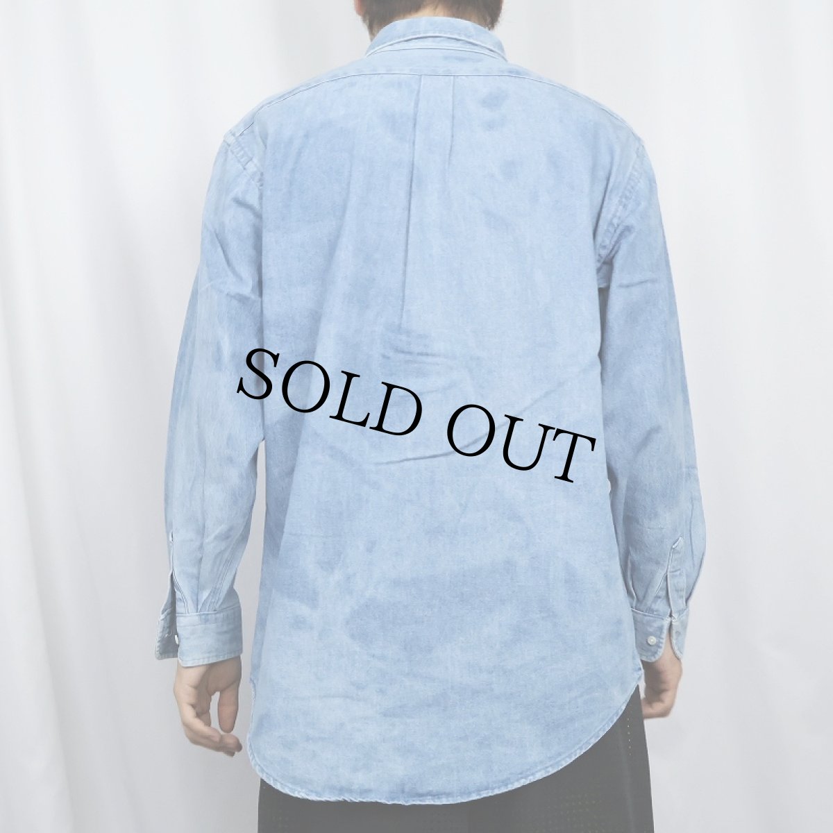 画像3: 80's Ralph Lauren USA製 デニムボタンダウンシャツ XL (3)