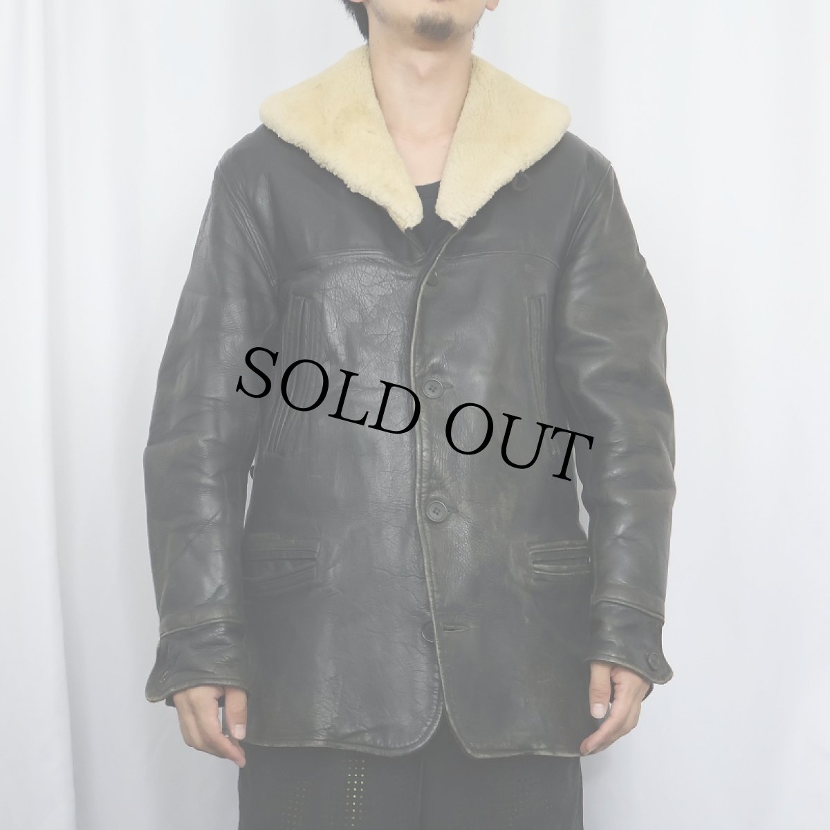 画像2: 20〜30's Outdoor Clothing by J.C.Penney ホースハイド カーコート (2)