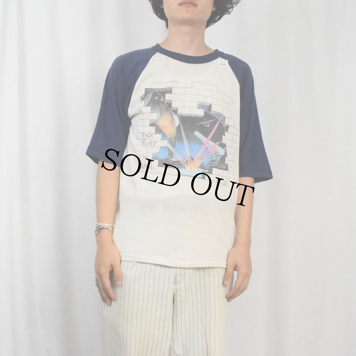 画像2: 80's PINK FLOYD "THE WALL" ロックバンド ラグランTシャツ L (2)