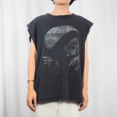 画像2: BOB MARLEY "natty dread" レゲエミュージシャン アルバムプリント カットオフスリーブTシャツ BLACK 1X (2)