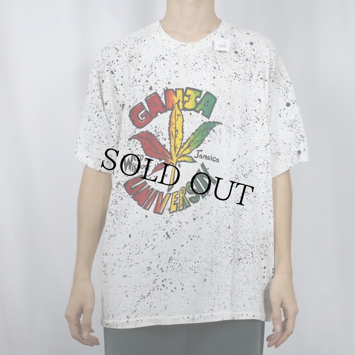 画像2: 90's "GANJA UNIVERSITY" ガンジャプリントTシャツ (2)