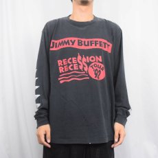 画像4: 90's JIMMY BUFFETT USA製 "Recession Reces TOUR '92" ミュージシャンロンT BLACK XL (4)