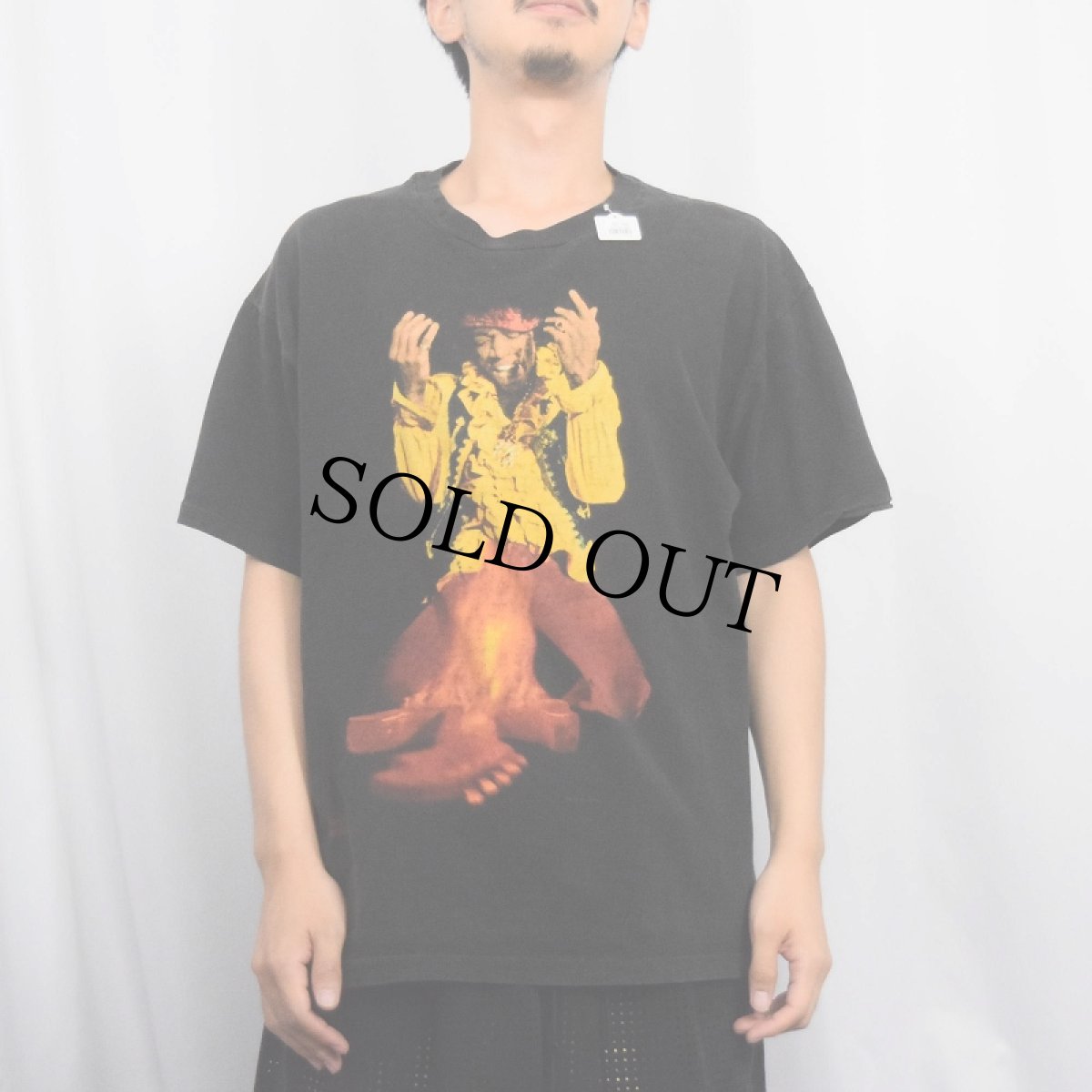 画像2: 90's Jimi Hendrix USA製 ミュージシャン プリントTシャツ BLACK XL (2)