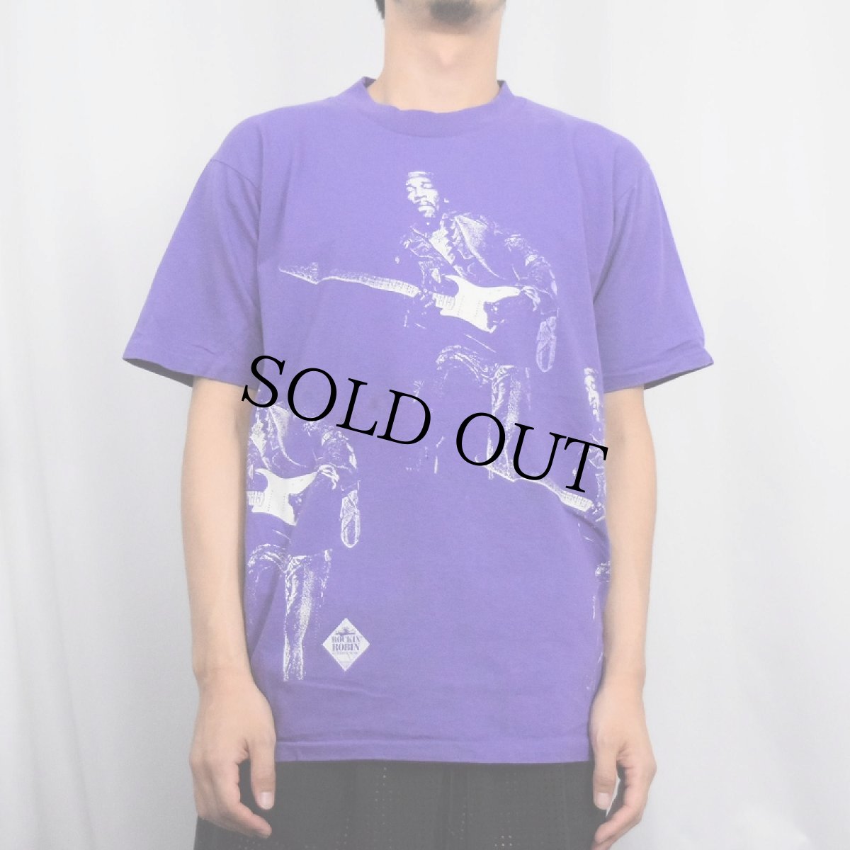 画像3: 90's Jimi Hendrix USA製 ミュージシャン 試し刷りTシャツ L (3)