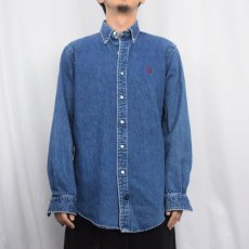 画像2: 80〜90's Ralph Lauren POLO COUNTRY デニムボタンダウンシャツ M (2)