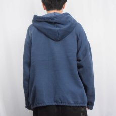 画像3: 80's STUSSY USA製 クラウンロゴ スウェットフーディー NAVY XL (3)
