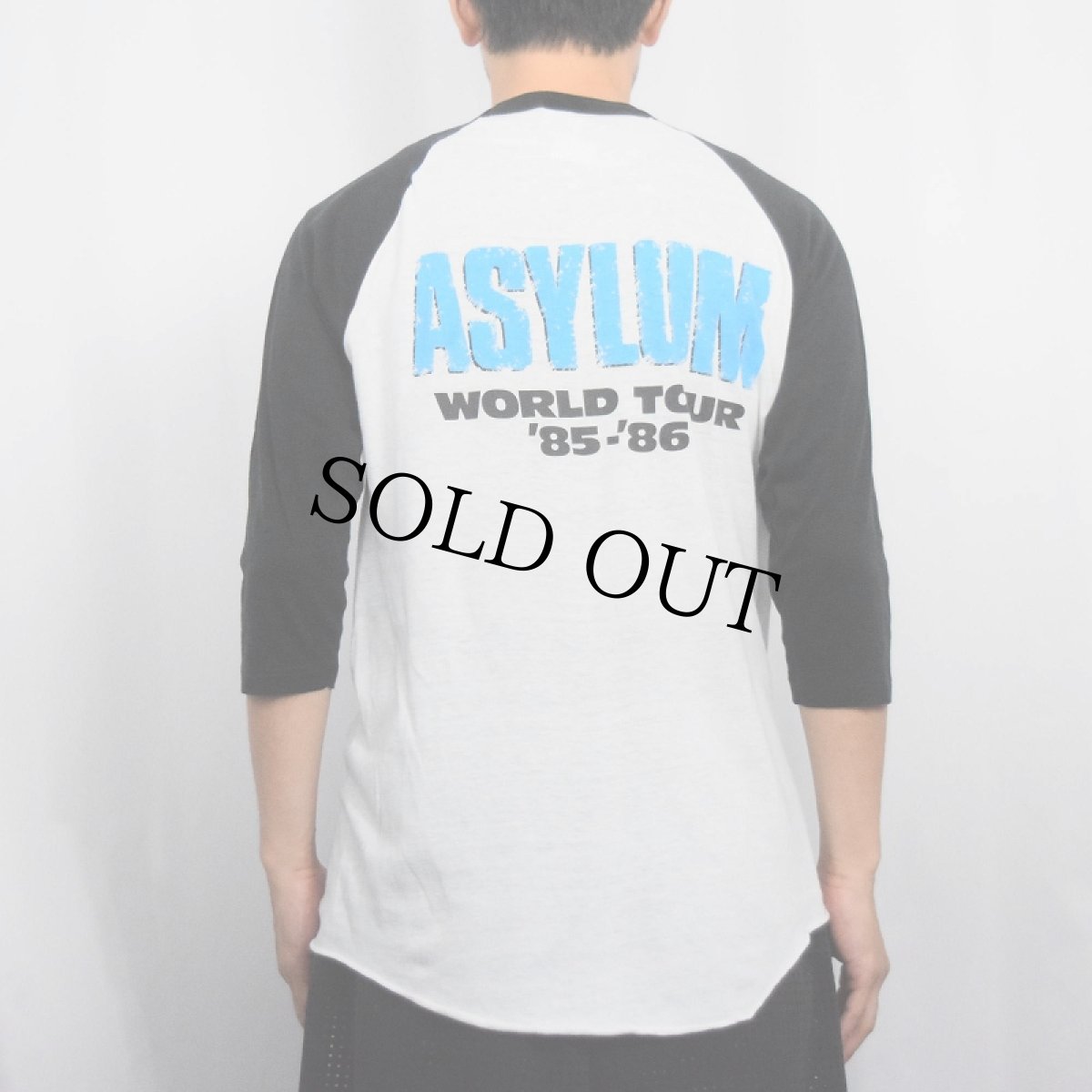 画像3: 80's KISS USA製 "ASYLUM WORLD TOUR" ハードロックバンド プリントラグランTシャツ XL (3)