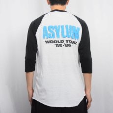 画像3: 80's KISS USA製 "ASYLUM WORLD TOUR" ハードロックバンド プリントラグランTシャツ XL (3)