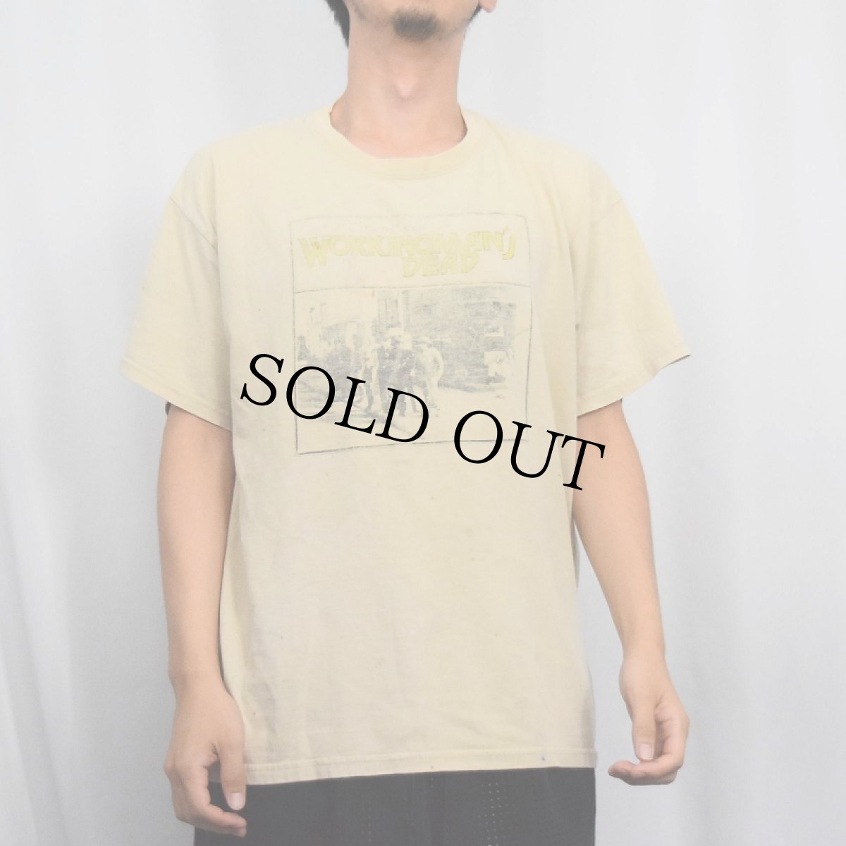 画像2: GRATEFUL DEAD "WORKINGMAN'S DEAD" ロックバンド アルバムプリントTシャツ L (2)