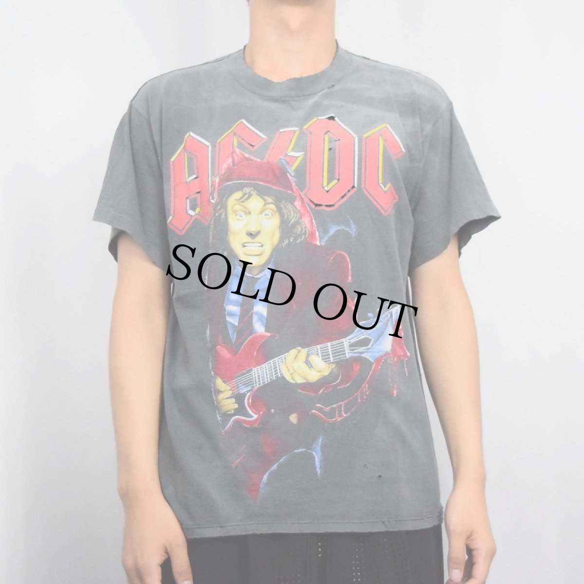 画像3: 90's AC/DC USA製 ロックバンド プリントTシャツ BLACK L (3)