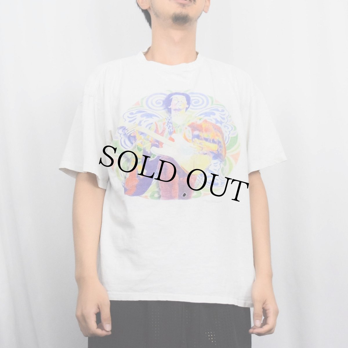 画像3: 90's Jimi Hendrix ミュージシャン プリントTシャツ XL (3)