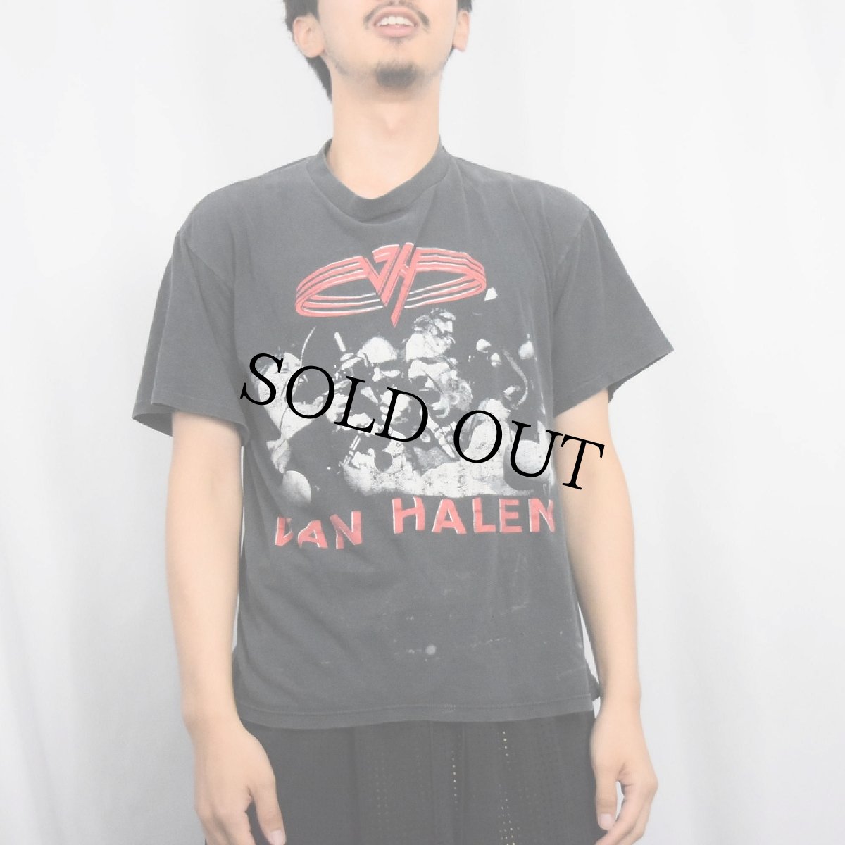画像3: 90's VAN HALEN USA製 ハードロックバンド プリントTシャツ BLACK L (3)