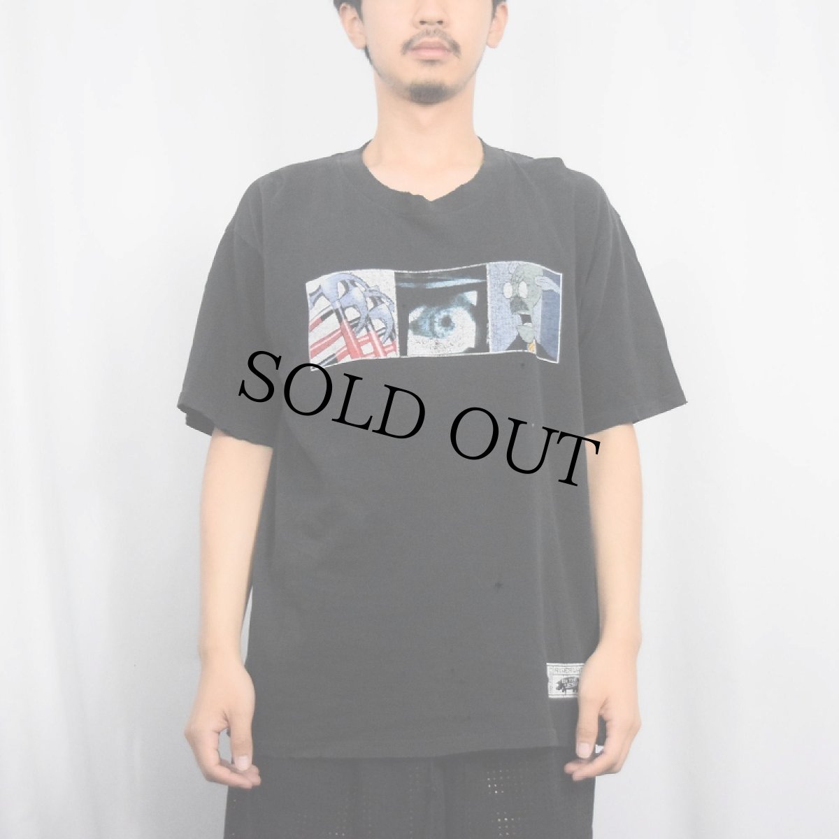 画像2: 90's ROGER WATERS "IN THE FLESH" ミュージシャンツアープリントTシャツ BLACK L (2)