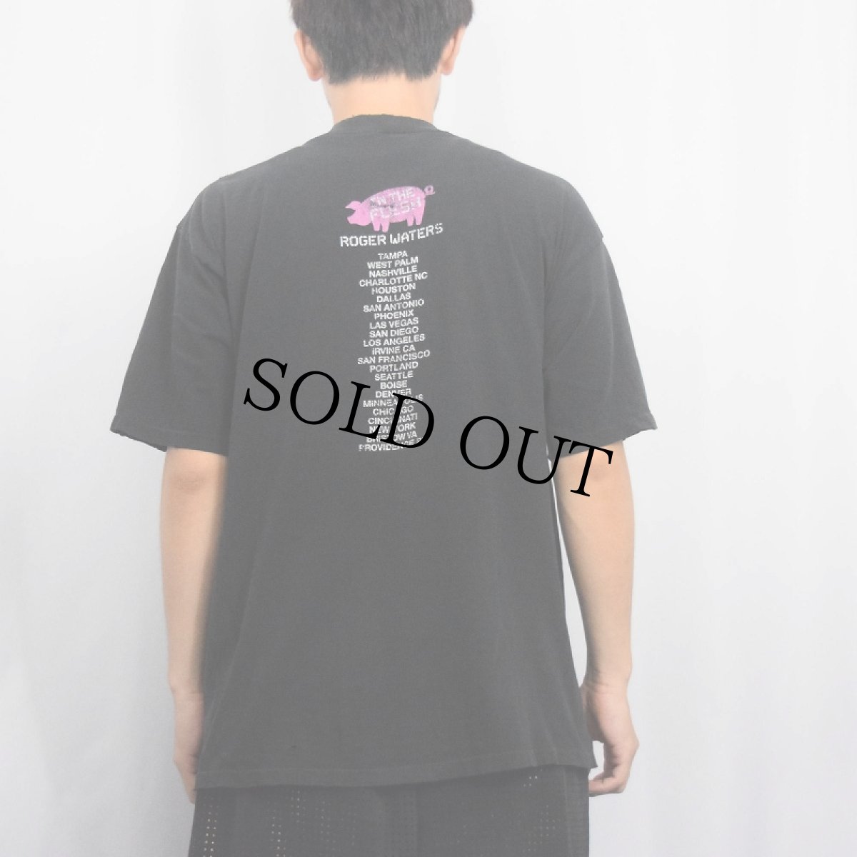 画像3: 90's ROGER WATERS "IN THE FLESH" ミュージシャンツアープリントTシャツ BLACK L (3)