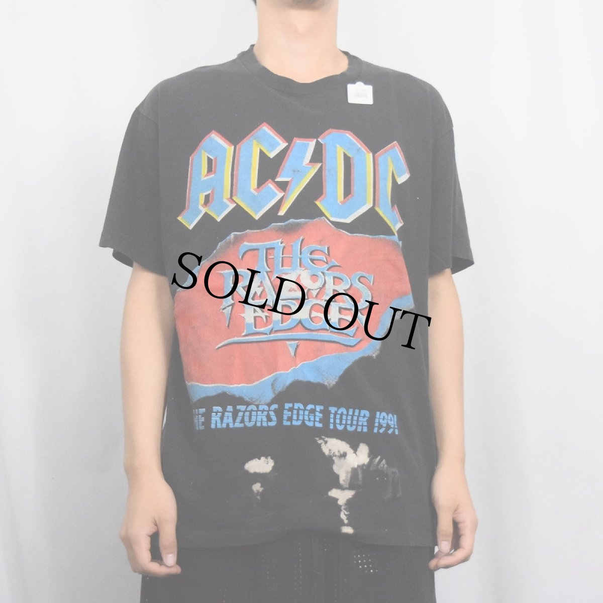 画像2: 90's AC/DC USA製 ロックバンド プリントTシャツ BLACK XL (2)