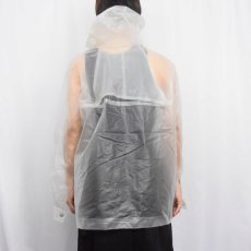 画像3: 90〜2000's Calvin Klein ロゴプリント PVC クリアアノラックパーカー  (3)