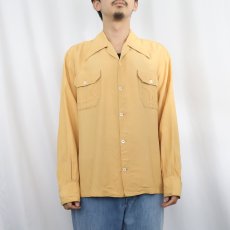 画像2: 50's〜 Alpine レーヨンオープンカラーシャツ   (2)