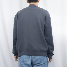 画像3: 90's RUSSELL ATHLETIC USA製 前V 無地フェードスウェット NAVY L (3)