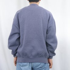 画像3: 90's RUSSELL ATHLETIC 前V 無地フェードスウェット NAVY L (3)