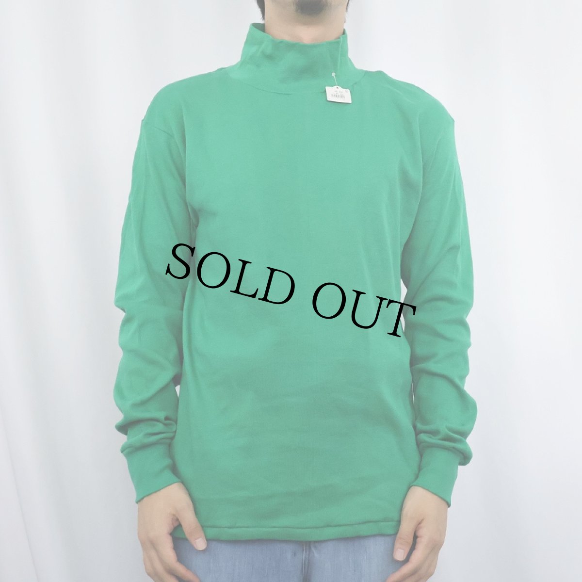 画像2: 80's U.S.NAVY デッキクルー モックネックロンT LARGE (2)