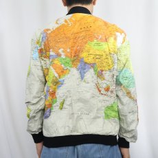 画像3: 90's 世界地図柄 ペーパージャケット M (3)