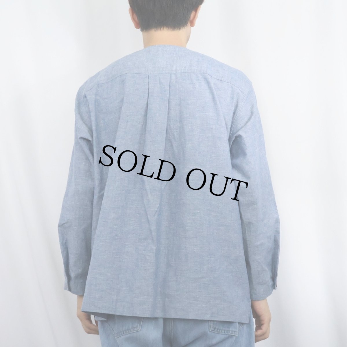 画像3: 90's JONES NEW YORK SPORT コットンノーカラーシャツ (3)