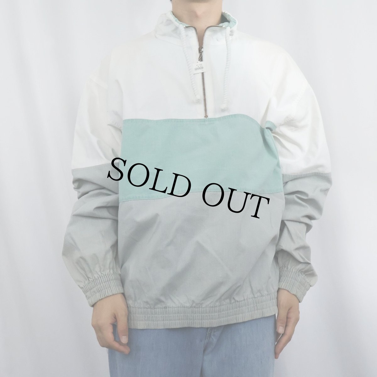 画像2: St. Michael UK製 切り替えデザイン ハーフジップ コットンジャケット (2)