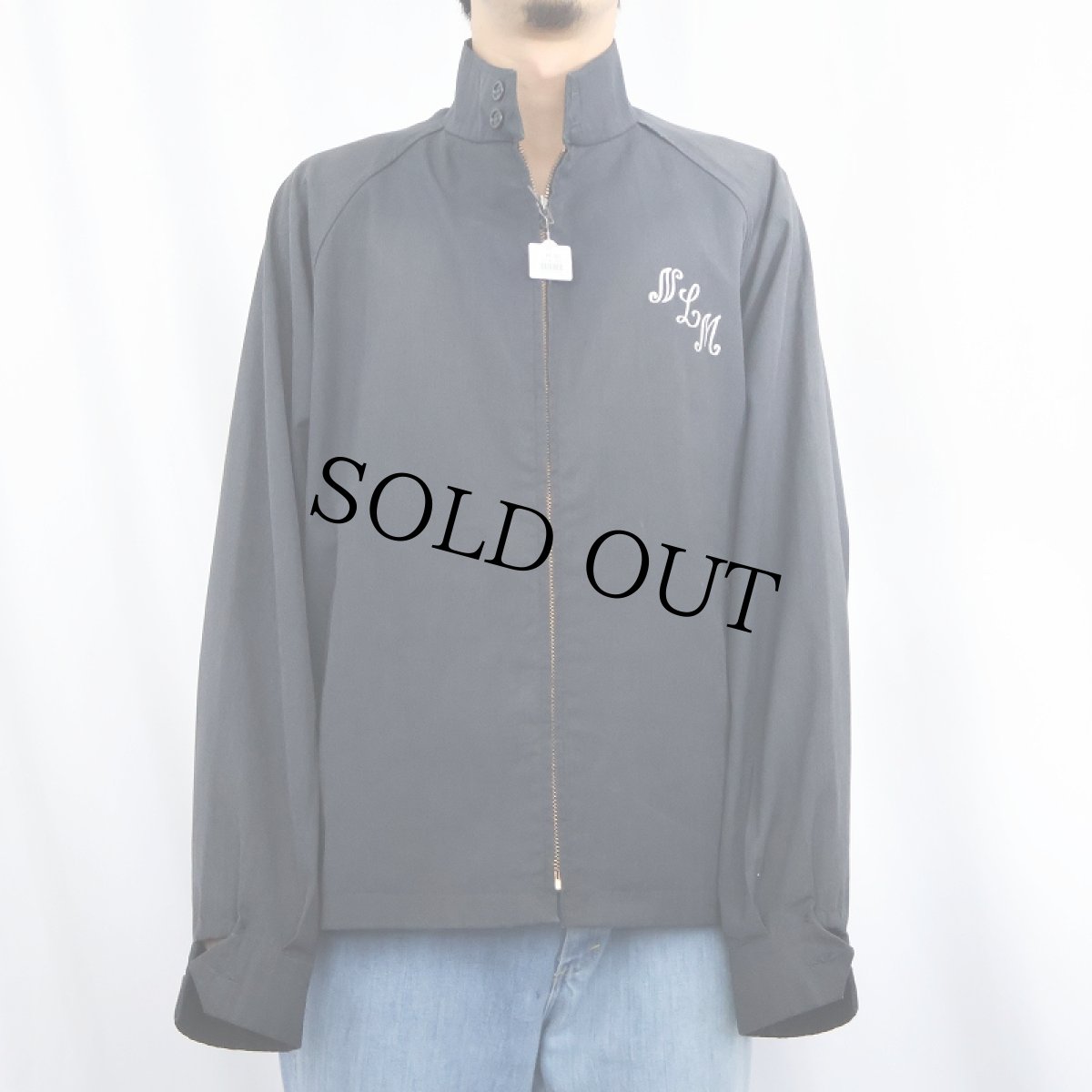 画像2: 70's LONDON FOG 刺繍入り スイングトップ BLACK 46 (2)