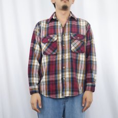 画像2: 90's FIVE BROTHER USA製 チェック柄 ヘビーネルシャツ M (2)