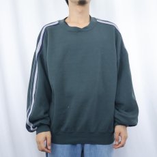 画像2: 90's RUSSELL ATHLETIC USA製 ラインデザイン 無地スウェット XL (2)