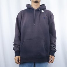 画像2: Champion 目付きスウェットフーディー NAVY XL (2)