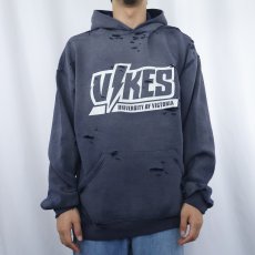 画像2: 90's〜 RUSSELL ATHLETIC "VIKES" スウェットフーディー NAVY L (2)