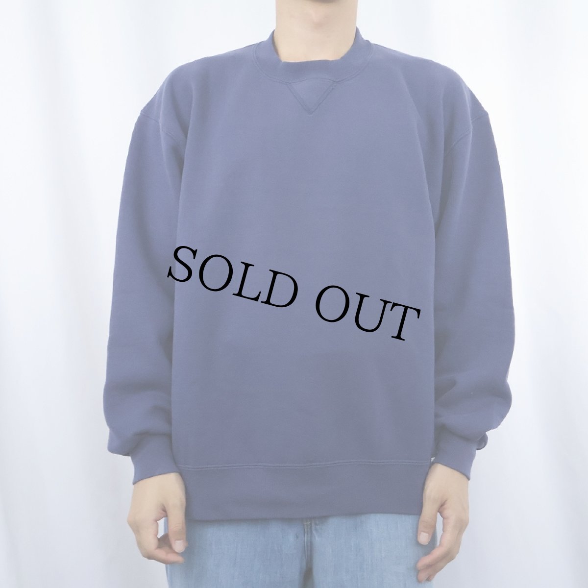 画像2: 90's RUSSELL ATHLETIC USA製 無地スウェット NAVY L (2)