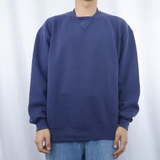 画像2: 90's RUSSELL ATHLETIC USA製 無地スウェット NAVY L (2)