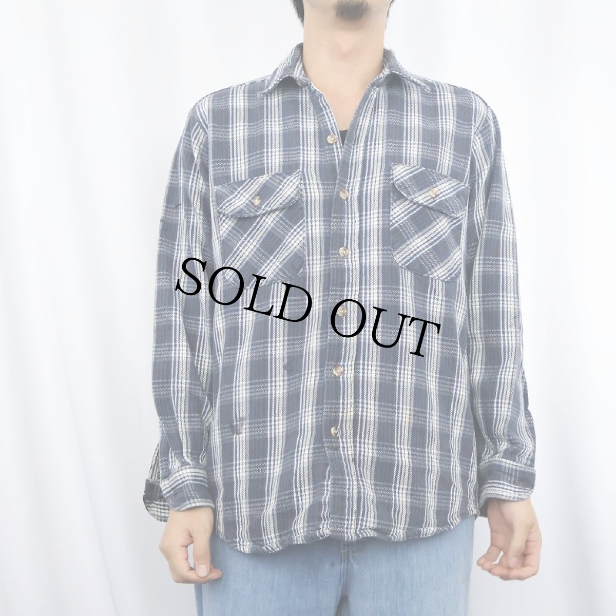 画像2: 90's FIVE BROTHER USA製 チェック柄 ヘビーネルシャツ M (2)