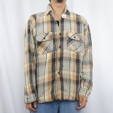 画像2: 80's FIVE BROTHER USA製 チェック柄 ヘビーネルシャツ L (2)