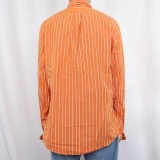 画像3: Ralph Lauren "CUSTOM FIT" ストライプ柄 ボタンダウンコットンシャツ L (3)