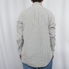 画像3: Ralph Lauren "CUSTOM FIT" ストライプ柄 ボタンダウンコットンシャツ M (3)