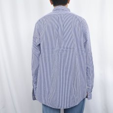 画像3: Ralph Lauren "CUSTOM FIT" ストライプ柄 ボタンダウンコットンシャツ XL (3)